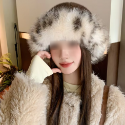 4 Pcs Womens Thick Fluffy Faux Fur Winter Outdoor Hairband Beanie