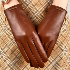 2 Prs Women Thickened Driving Riding Outdoor Top Layer of Sheepskin Gloves