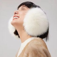 2 Prs Fox Fur Ear Fluffy Earmuffs