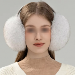 10 Prs Luxurious Women Real Fox Fur Soft Earmuffs